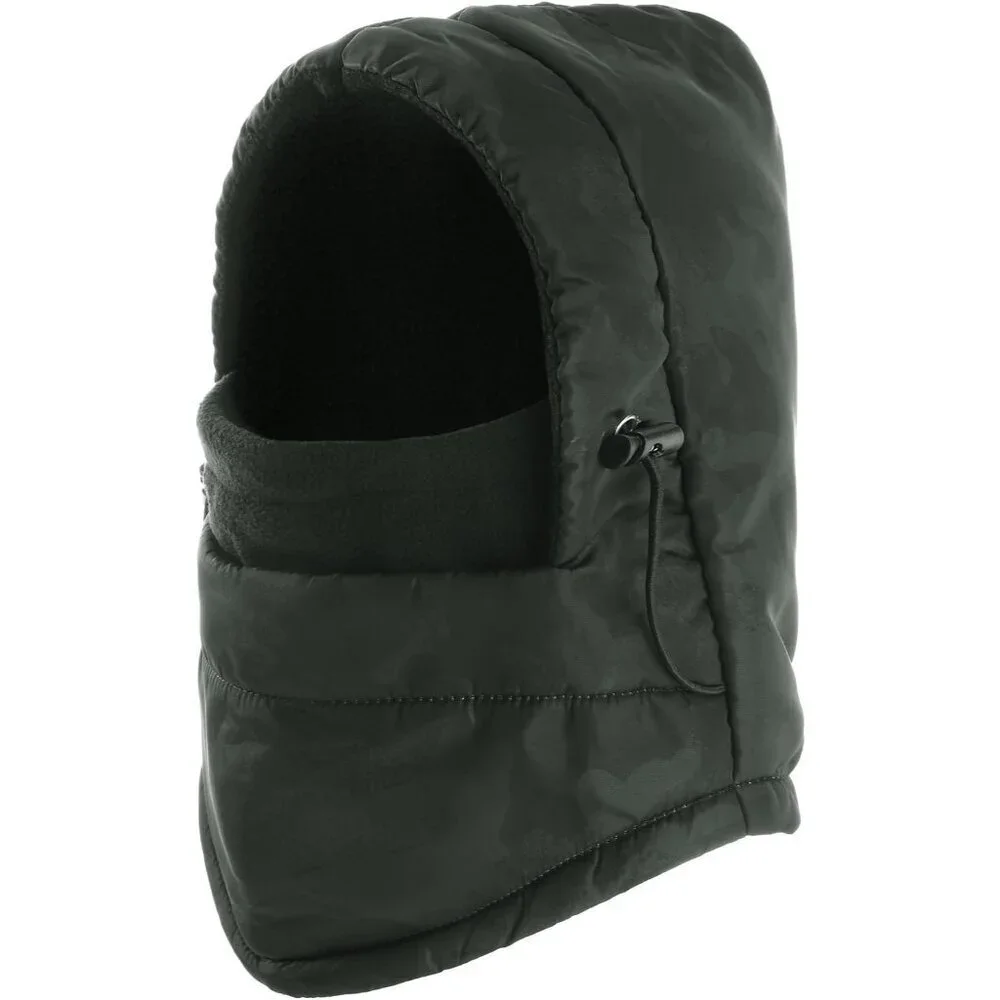 Men's Black Camo Lining Windproof Adjustable Winter Cold Weather Face Mask